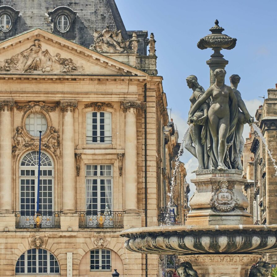 La place de la Bourse à Bordeaux