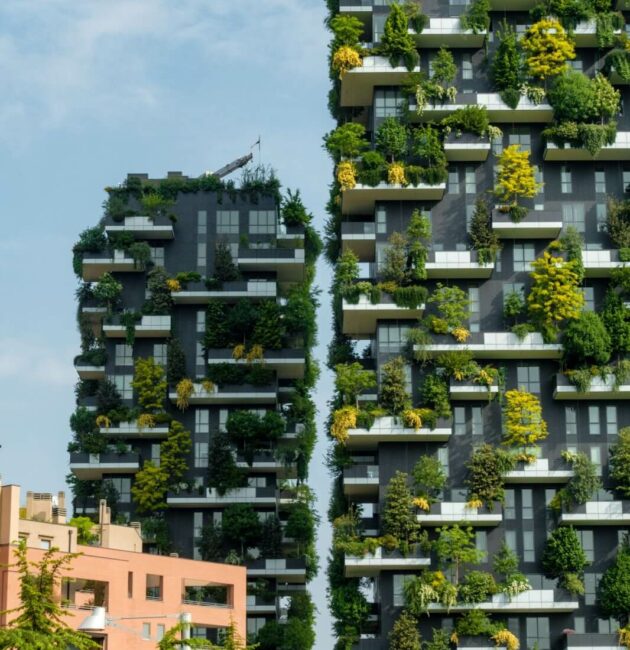 Ensemble architectural du Bosco Verticale à Milan