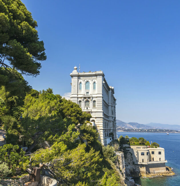 Le musée océanographique de Monaco construit à flanc de falaise