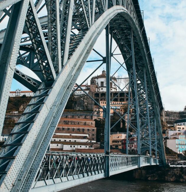 La structure du pont Dom-Luis à Porto