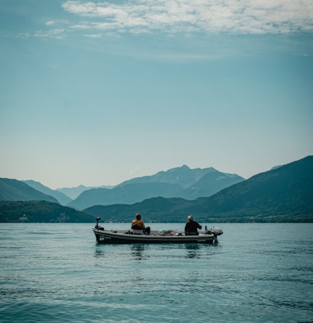 A boat on Lake Annecy