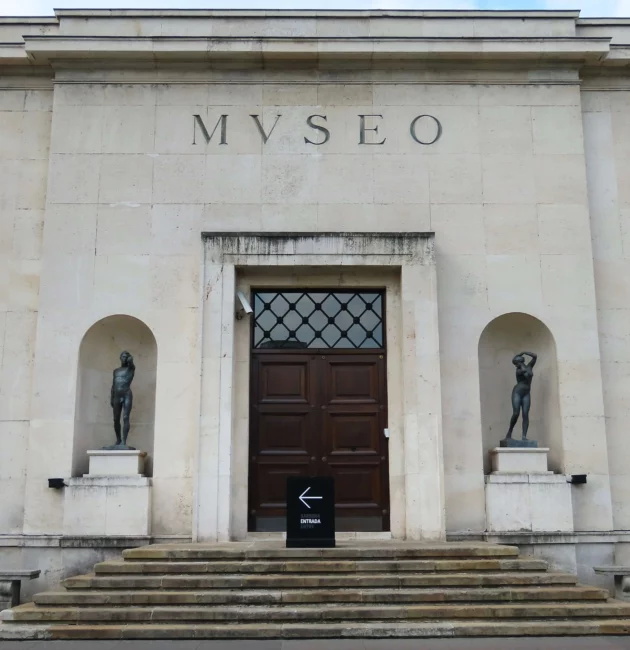 The facade of the Bilbao Fine Arts Museum