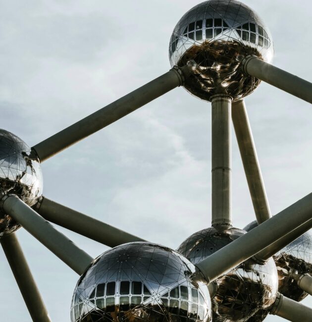 The atomium built for the Brussels Universal Exhibition in 1958