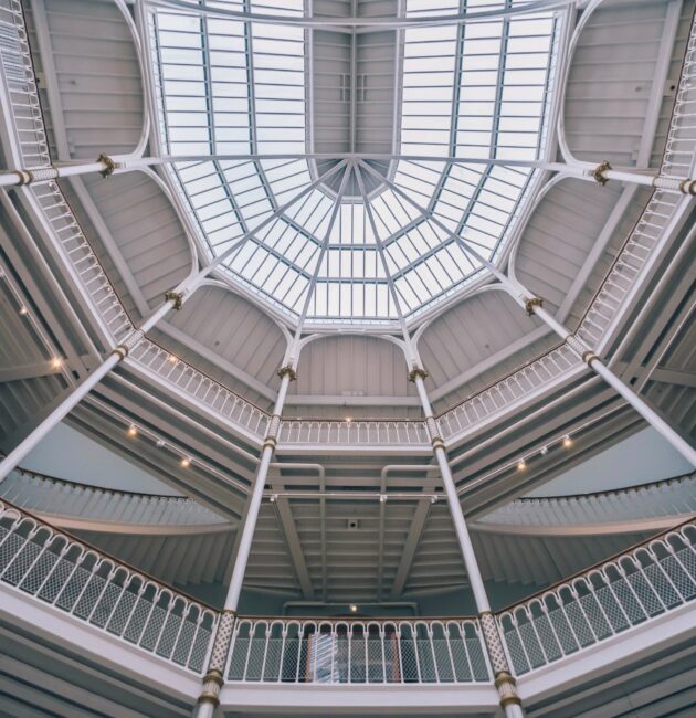 The glass roof of the National Museum of Scotland