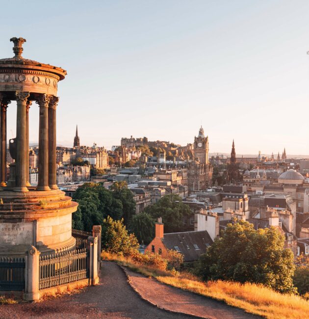 Ancient buildings on Calton Hill