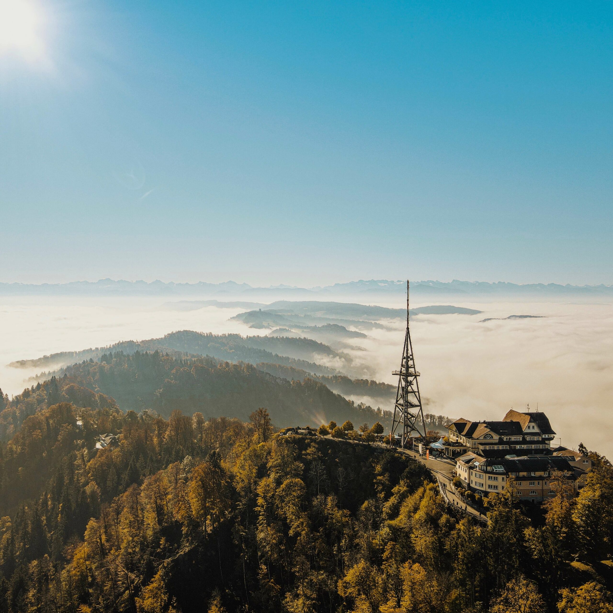 Vue depuis le mont Uetliberg à proximité de Zurich