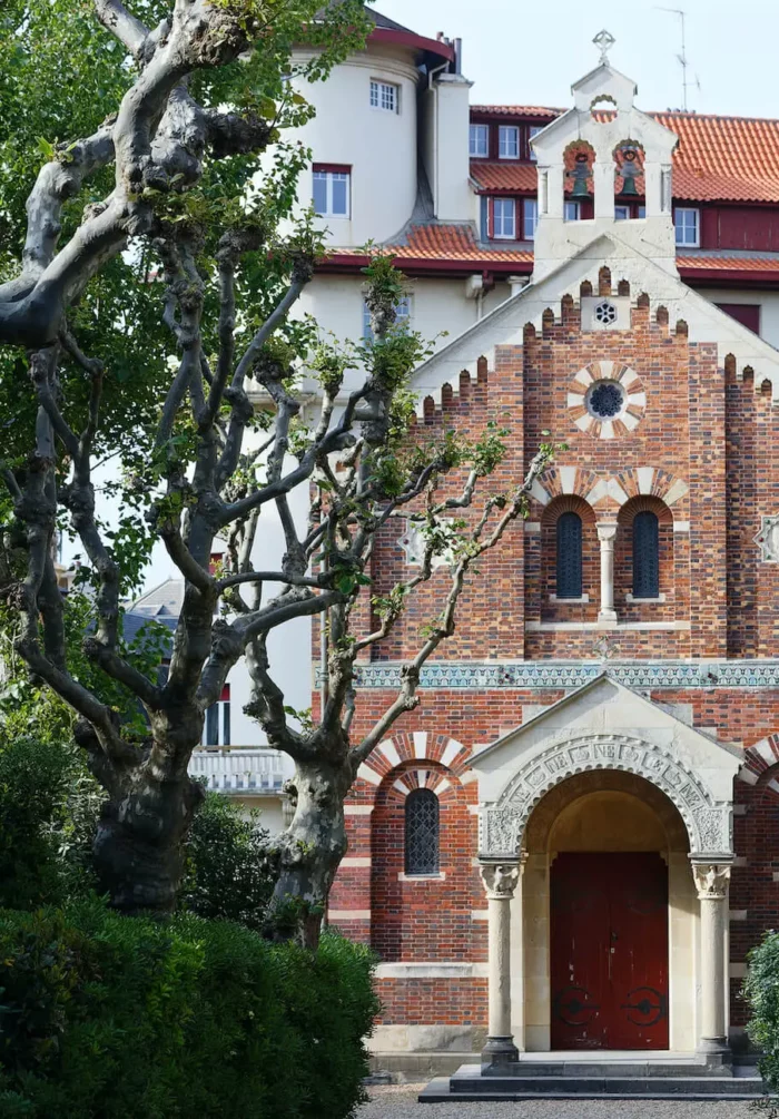 Facade of the imperial chapel of Biarritz