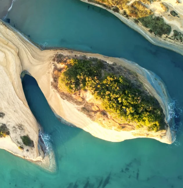 The Love Channel in the northwest of the island of Corfu