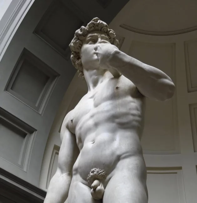 The statue of David at the Academy Gallery