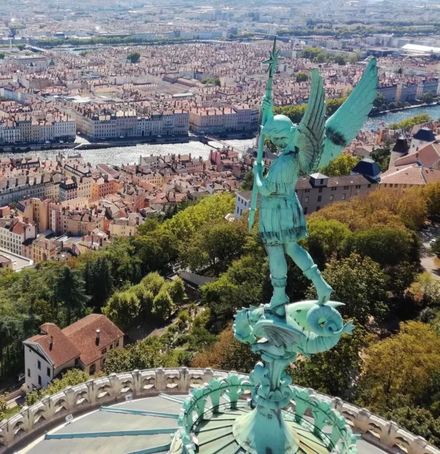 Vue sur Lyon depuis la colline de Fourvière