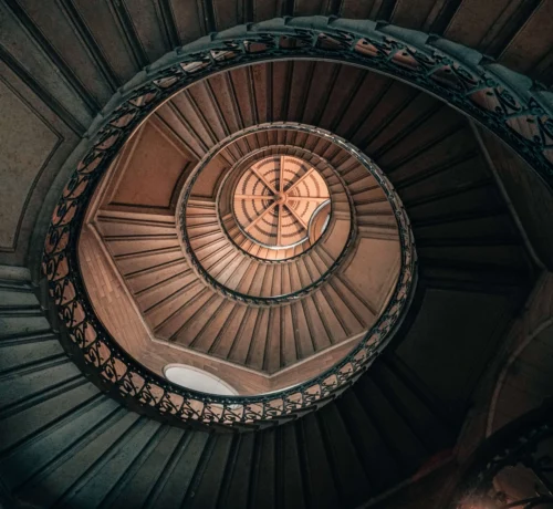 Stairs of the basilica of Notre-Dame de Fourvière